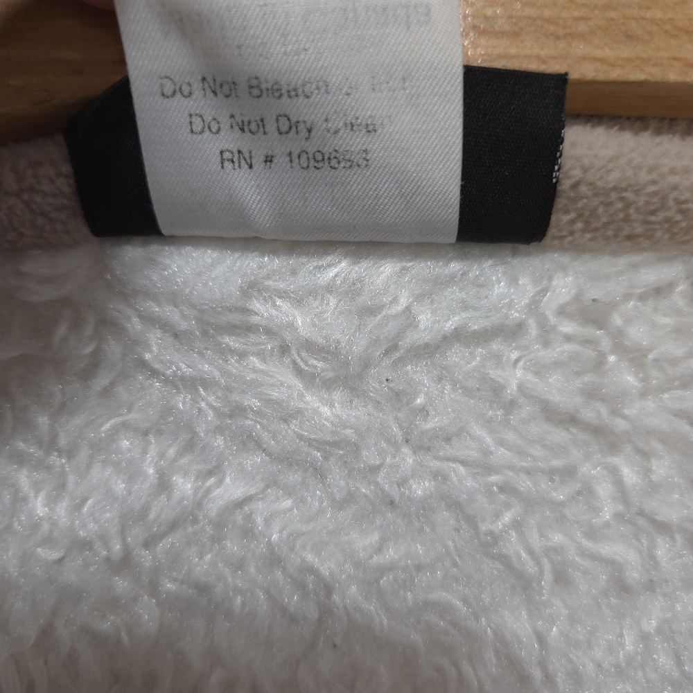 Athleta Jacket Womens Size XL Ivory Sherpa Fleece Full Zip Collared Pockets - Picture 16 of 16